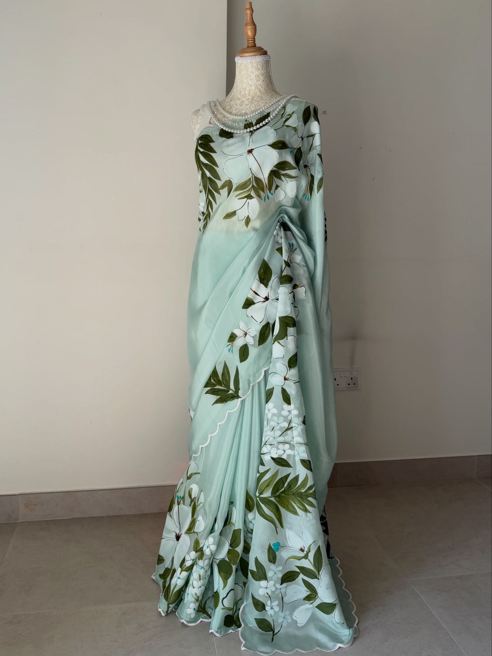 Mint Bloom Saree