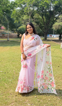 Flora Pink Saree