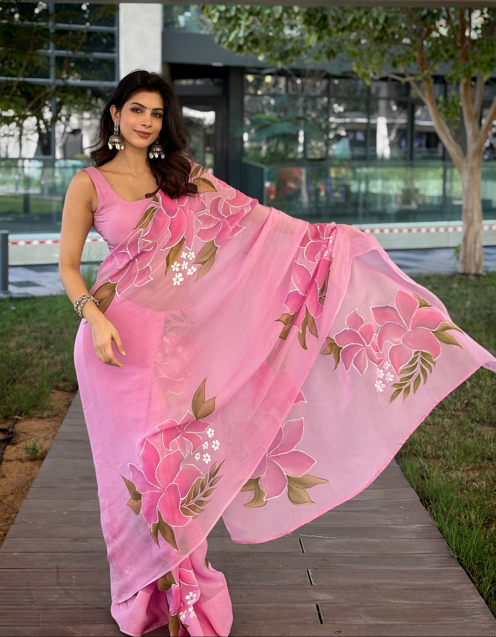 Flora Blush Saree