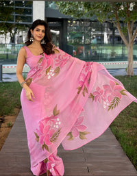 Flora Blush Saree