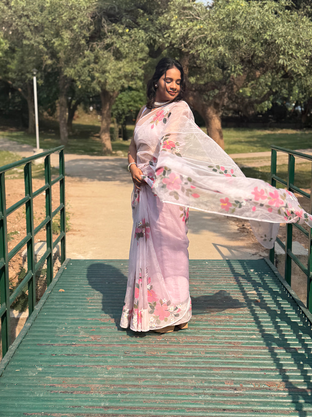 Flora Pink Saree