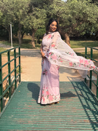 Flora Pink Saree