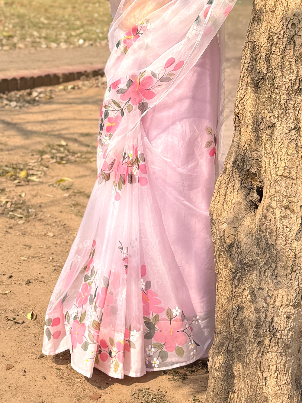 Flora Pink Saree
