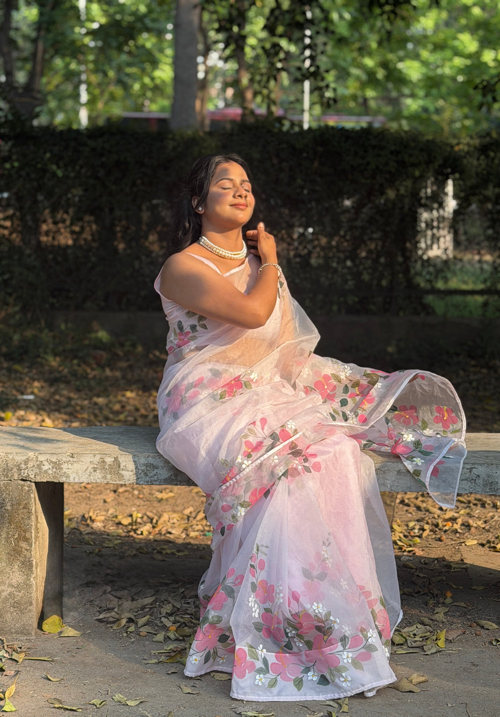 Flora Pink Saree