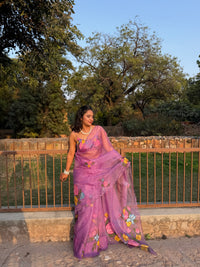 Lavender Garden Saree