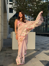 Pink Blossom Saree
