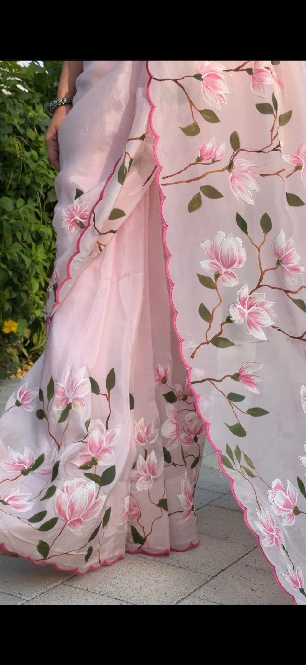 Pink Blossom Saree