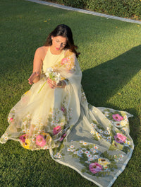 Sunshine Butter Yellow Saree