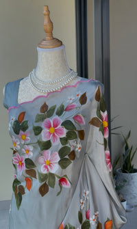 Grey Chandni Mayur Saree